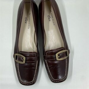 Anne Klein Dark Brown Buckle Loafers size 8